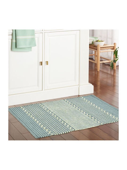 Lino Home Rechteckige Küchenmatte mit rutschfestem Unterlage Blau 60x90εκ.