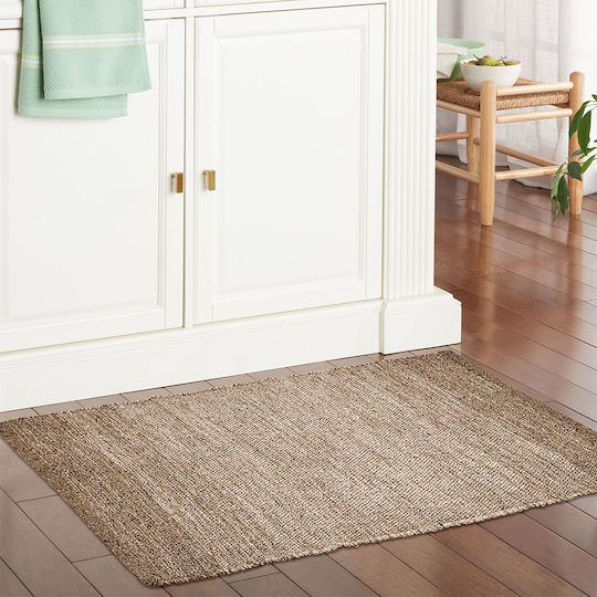 Lino Home Patty Rectangular Kitchen Mat with Anti-slip Underlay Brown 60x90εκ.