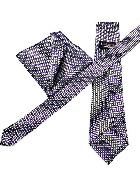 Legend Accessories Herren Krawatten Set Gedruckt in Blau Farbe