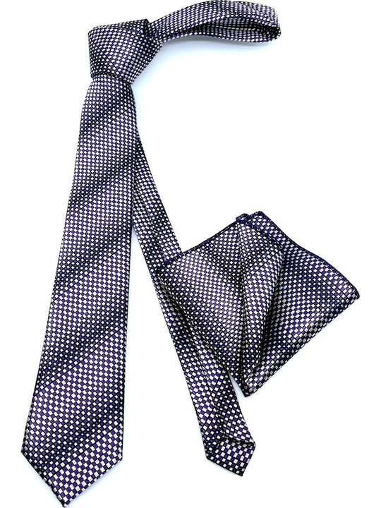 Legend Accessories Herren Krawatten Set Gedruckt in Blau Farbe