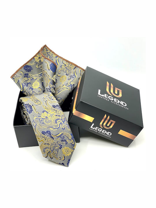 Legend Accessories Synthetic Men's Tie Set Printed Beige