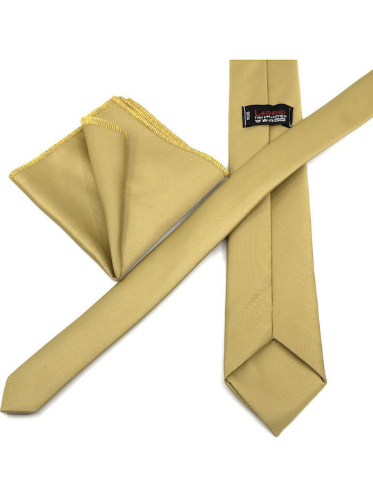 Legend Accessories Men's Tie Set Monochrome in Yellow Color