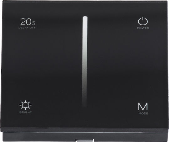 GloboStar SKYDANCE Dimmer Switch with LED Touch Frame 360W in Black Color