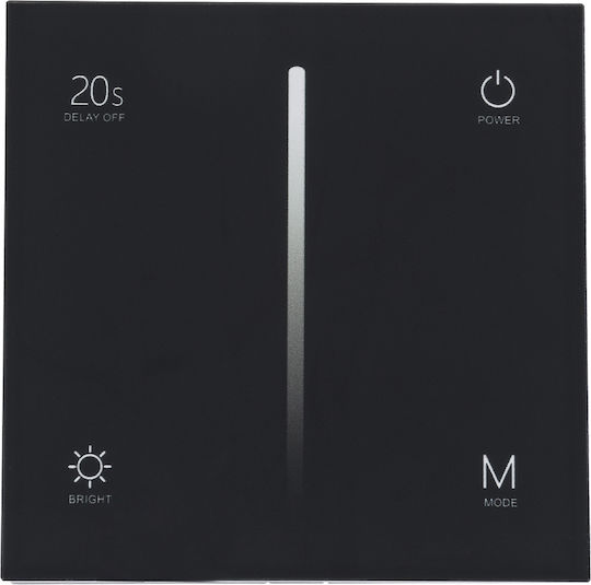 GloboStar SKYDANCE Dimmer Switch with LED Touch Frame 360W in Black Color