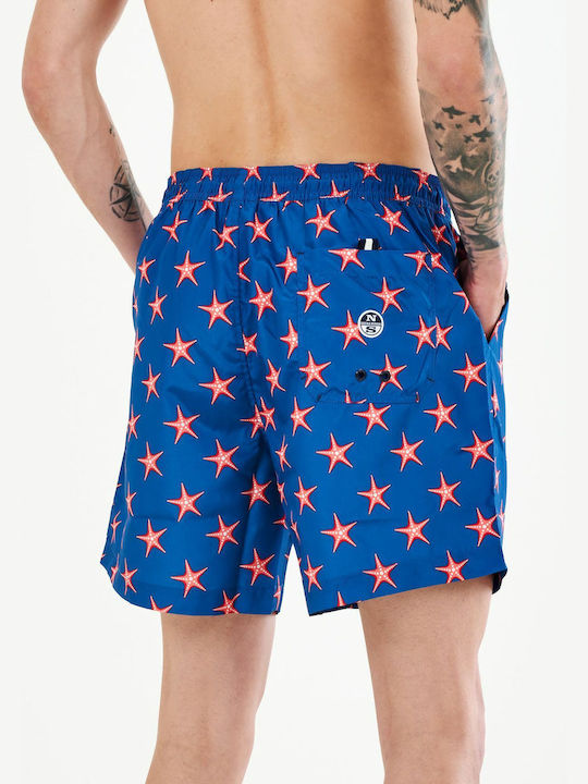 North Sails Herren Badebekleidung Shorts Blau mit Mustern