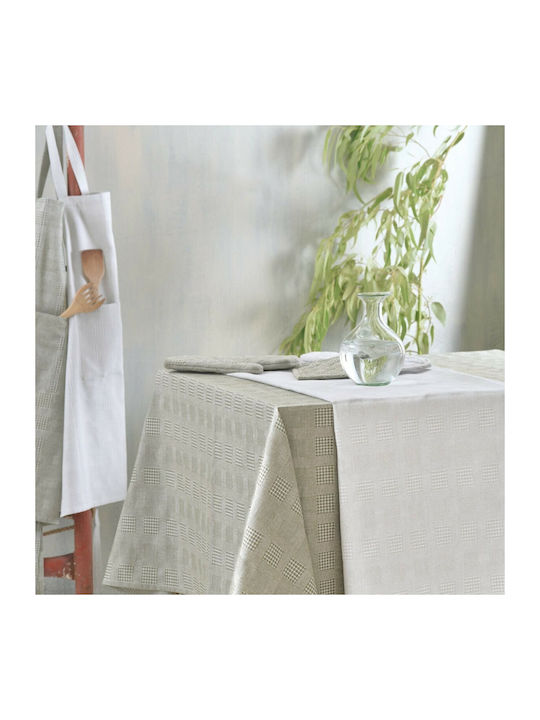 Rythmos Lozano Cotton Tablecloth Χακί 140x180cm