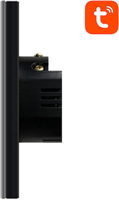 Avatto Recessed Electrical Lighting Wall Switch Wi-Fi Connected with Frame Basic Black