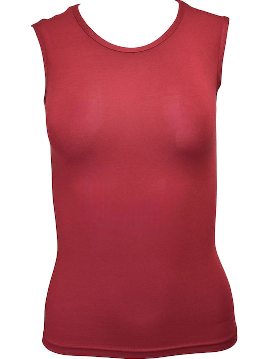 0320148 Women's Sleeveless T-Shirt Burgundy