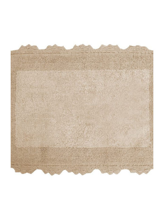 Anna Riska Bath Mat Cotton Lace 430094 Beige 65x120cm