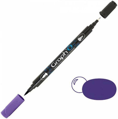 Graph' it Twin Tip Drawing Marker 0.5mm Purple 1pcs