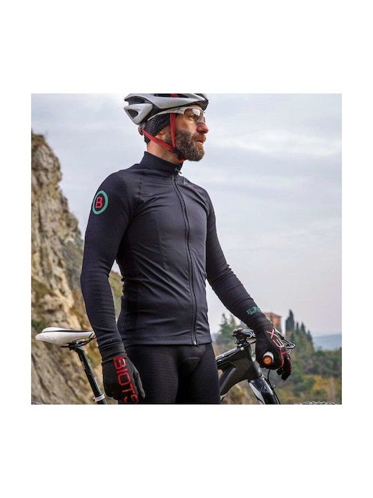Biotex Lange Ärmel Radtrikot Schwarz