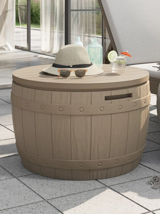 vidaXL Outdoor Storage Box 127lt Brown L67.5xW67.5xH44cm