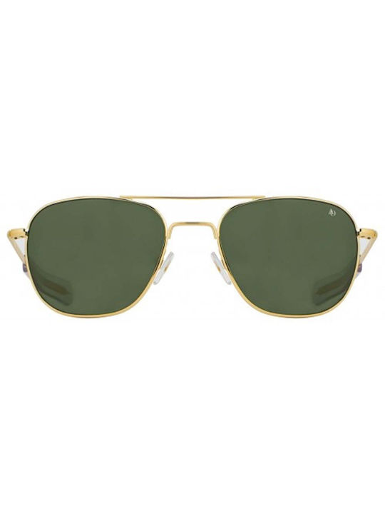 thumbnail image 2 of American Optical Original Pilot Sunglasses - Matte Silver Frame / Calobar Green Lens 2 of 3