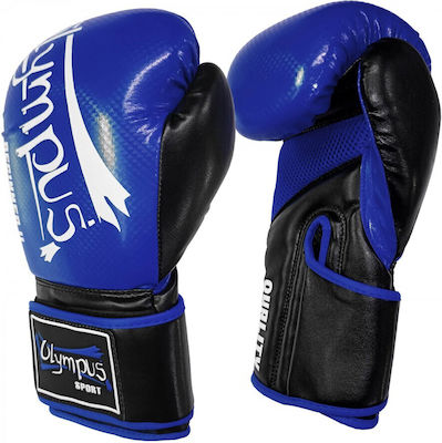 Olympus Sport Beginner Synthetic Leather Boxing Competition Gloves Blue