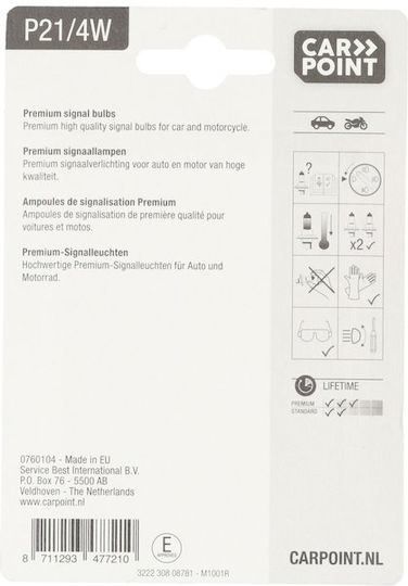 Carpoint Лампи Автомобила P21/4W 12V 2бр