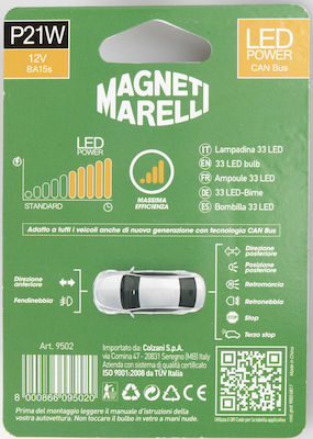 Magneti Marelli Λάμπα Αυτοκινήτου P21W / BA15S Canbus LED 12V 1τμχ