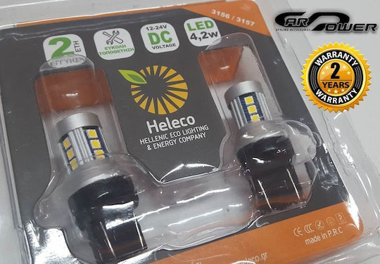 Heleco Lampen Auto W21/5W / T20 Canbus LED Rot 2Stück