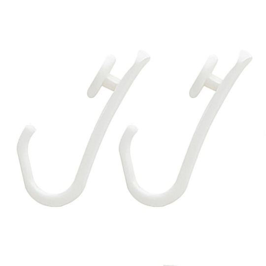 Sealskin Easy Roll Hooks Plastic Bathroom Curtain Rings White 12pcs