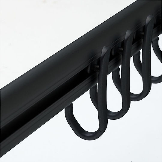 Sealskin Easy Roll Hooks Plastic Bathroom Curtain Rings Black 12pcs