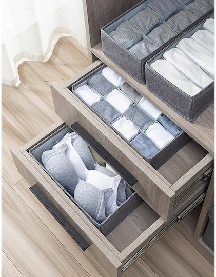 Smart Travel Υφασμάτινο Organizer Συρταριών για Κάλτσες σε Μπεζ Χρώμα 32x32x9cm