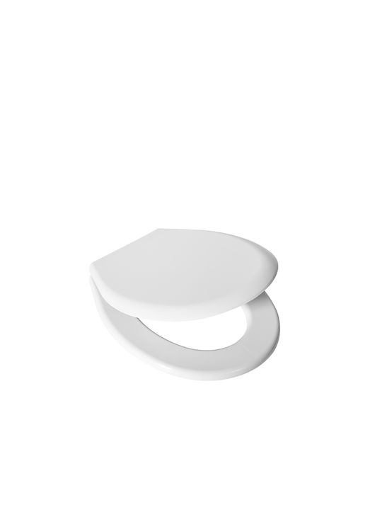 Nikiplast Καπάκι Λεκάνης Πλαστικό 41.5-44.5x37cm Λευκό