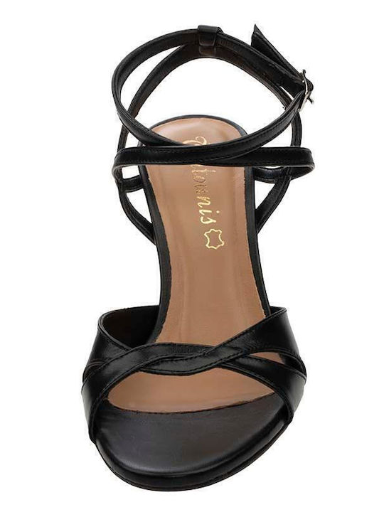 Leder Sandalen Schwarz