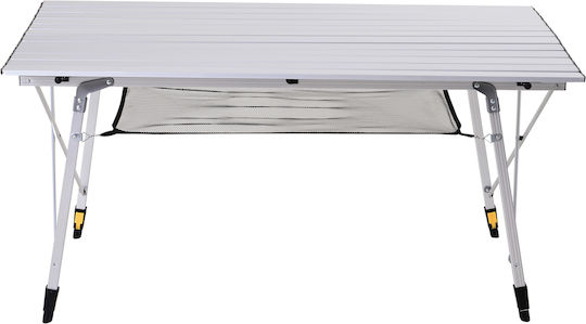 Outsunny Τραπέζι Αλουμινίου για Camping Πτυσσόμενο 120x70x73cm Λευκό
