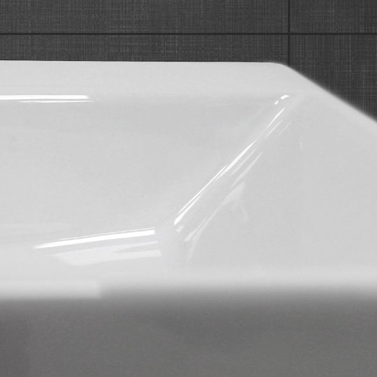 ECD Germany An der Wand montiert Aufgesetztes Waschbecken Keramik 51.5x36x13cm Weiß