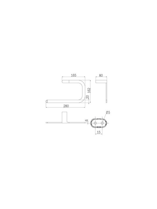 Inda Mito 2000 Ring Badezimmer Einzeln Schrauben Silber