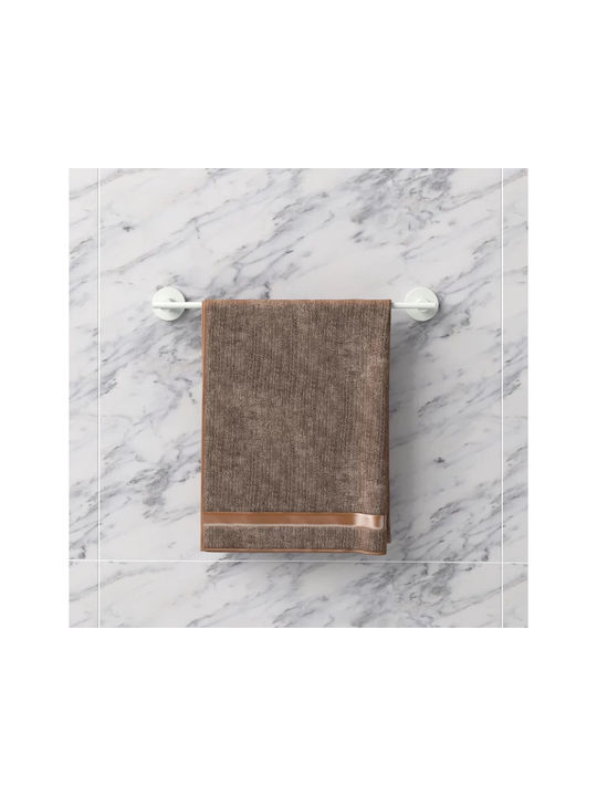 Tekno-Tel Calea ferată de Baie Simplă De Perete cu șuruburi ​47x5cm Albă