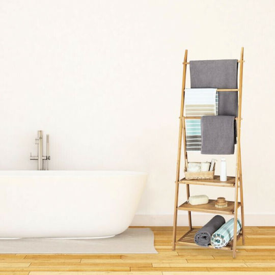 Relaxdays Floor Standing Bathroom Shelf Unit with 6 Positions ​31x29.5cm Brown