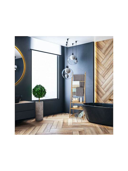 Relaxdays Ραφιέρα Μπάνιου 6 Θέσεων Δαπέδου με Βίδες ​31x29.5cm Καφέ