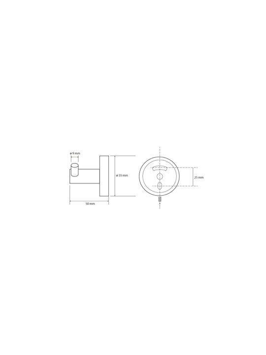 Bemeta Double Wall-Mounted Bathroom Hook ​5.5x5.5cm White