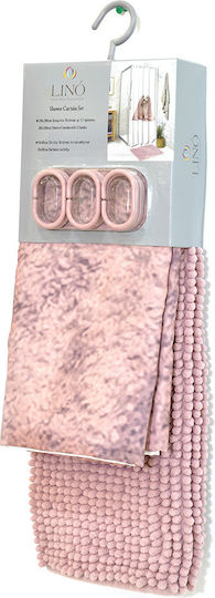 Lino Home Dogga Shower Curtain 180x200cm Pink