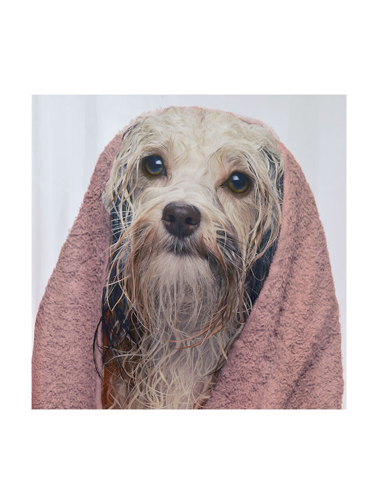 Lino Home Dogga Shower Curtain 180x200cm Pink