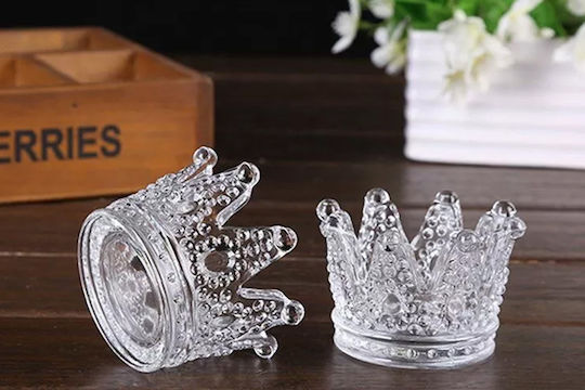 Keskor Raumdekoration Krone aus Glas 7x7x5cm 1Stück Keskor Raumdekoration Krone aus Glas 7x7x5cm 1Stück
