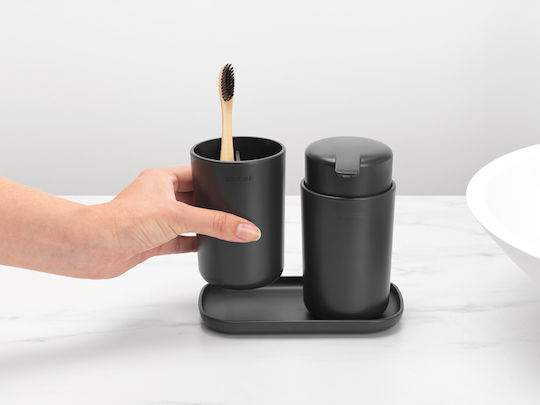 Brabantia Бански Комплект Аксесоари Пластмаса Сив 3 Бройки