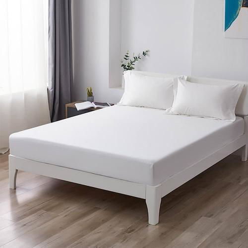 Linea Home Protective Cover Single with Skirt White 100x200+20cm