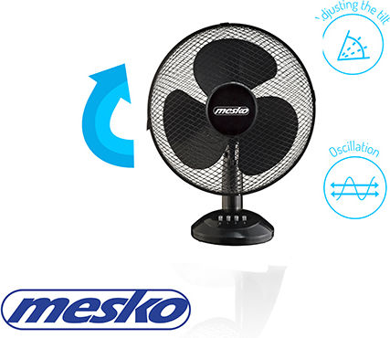 Mesko MS-7310 Επιτραπέζιος Ανεμιστήρας 45W Διαμέτρου 40cm Μαύρος