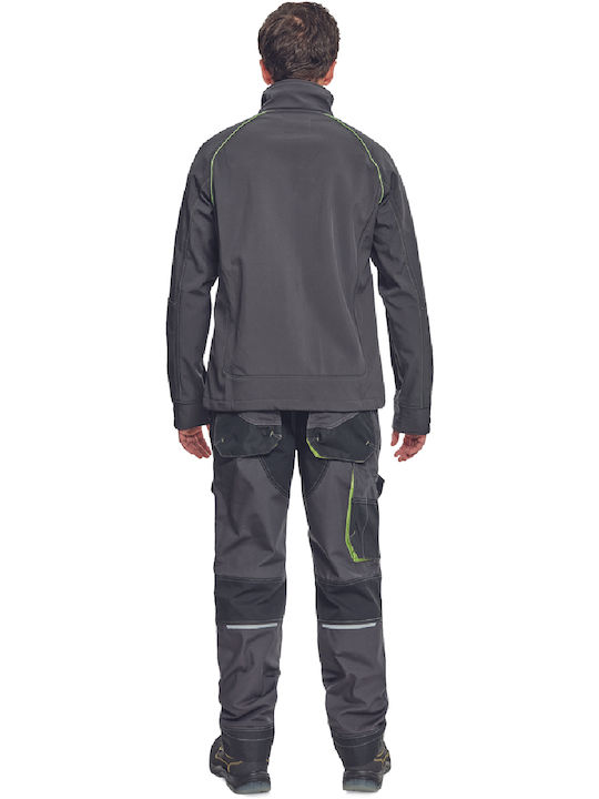 Cerva Greendale Μπουφάν Εργασίας Softshell με Επένδυση Fleece Γκρι
