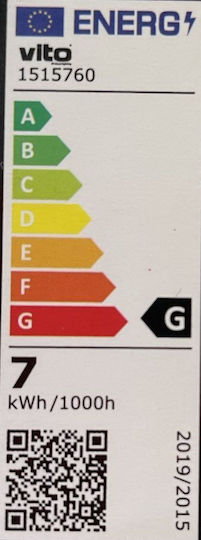Vito Λάμπα LED 6.5W για Ντουί E14 και Σχήμα G45 Ψυχρό Λευκό 546lm