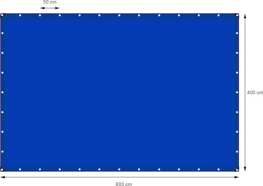ECD Germany Waterproof Tarpaulin 260gr/m² 6x4m. Heavy Duty Blue
