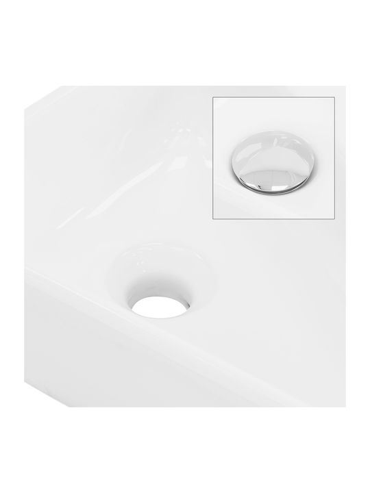 ML-Design Επικαθήμενος Νιπτήρας Κεραμικός 45x27x13cm Λευκός