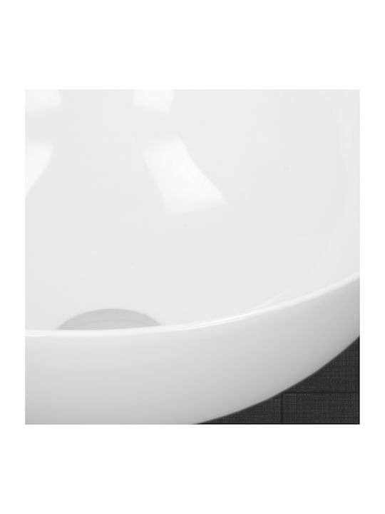 ML-Design Επικαθήμενος Νιπτήρας Κεραμικός 28x28x11.6cm Λευκός