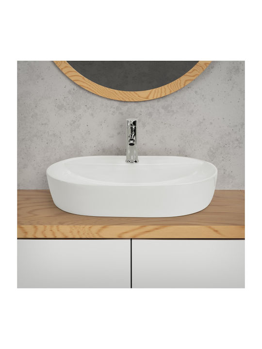 ML-Design Countertop Sink Ceramic 60x40x12cm White