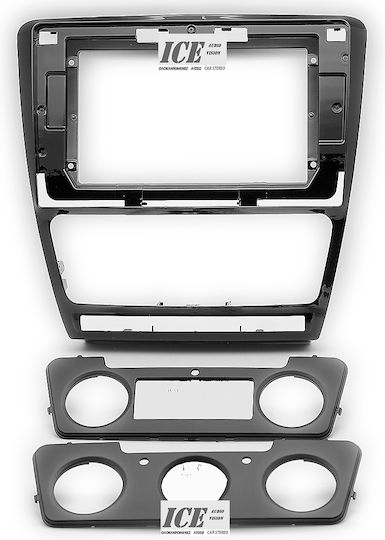 DIN Fascia Panels 2 Din Compatible with Screen 10" for Skoda Octavia 2008-2013