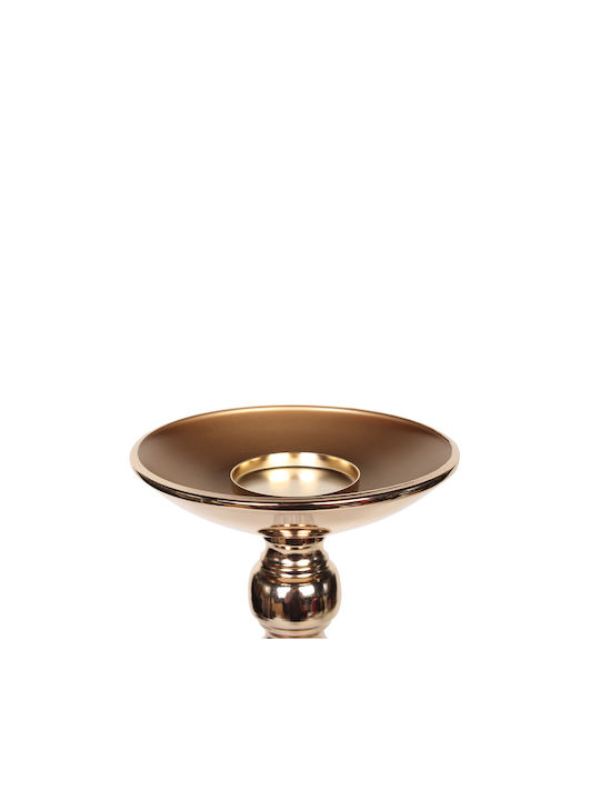 Keskor Candle Holder Metal in Gold Color 15x15x59cm 1pcs