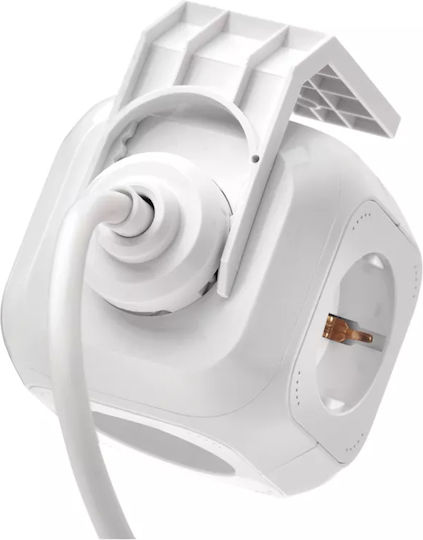 Emos PowerCube 4 Θέσεων με 2 USB-A και Καλώδιο 1.9m
