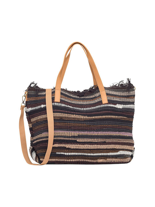 V-store Beach Bag Multicolour with Stripes