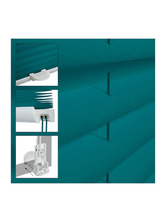 ECD Germany Jaluzele Rulou Semi-Blackout Albastru Petrol L100xÎ200buc 390003114